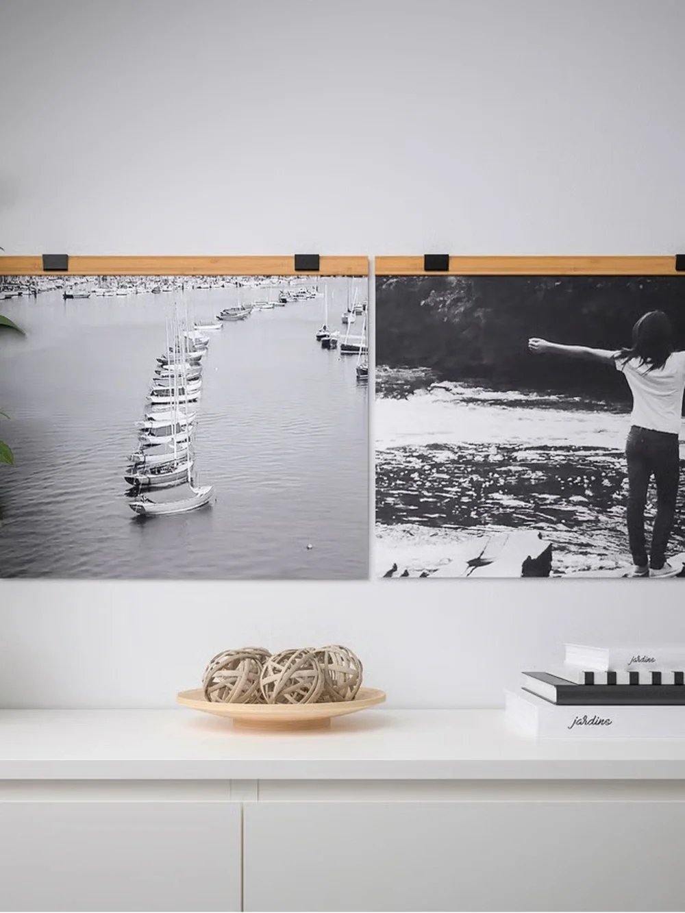 IKEA VISBÄCK Bamboo Poster Hanger Frame 24” Wall Art Display NEW